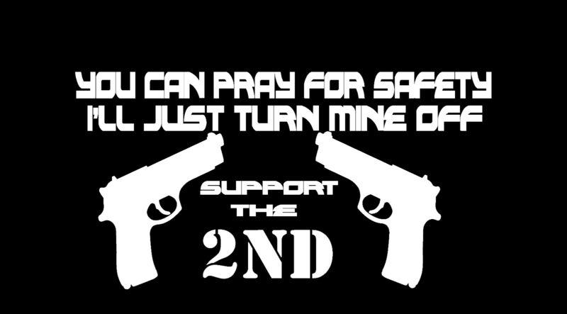 Pray for safety vinyl decal sticker ar15 nra ak47 rifle pistol gun control 2nd