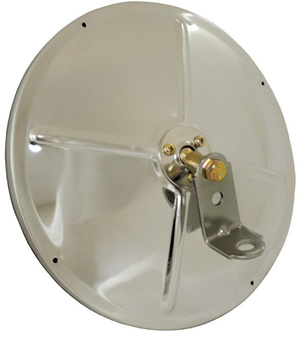 Grote 16033 - 8 1/2" stainless steel convex mirror with center-mount ball-stud