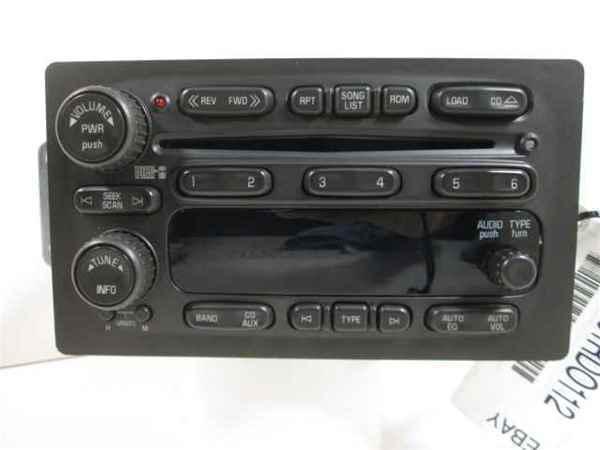 Envoy silverado tahoe 6 disc cd player radio oem lkq