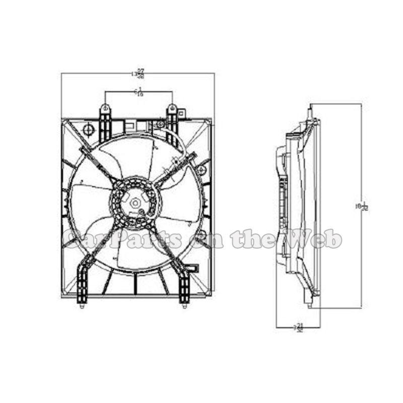 New 2001-2003 acura cl tl 3.2l v6 condenser cooling fan assembly ac3113110