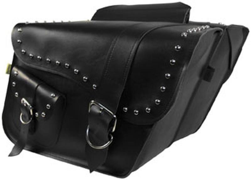 New willie & max ranger studded slant saddlebags, black, 16" x 11" x 6.5"