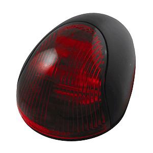 Brand new - attwood 2-mile vertical mount, red sidelight - 12v - black plastic h