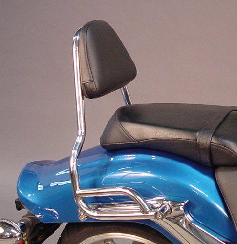 Mc enterprises sissy bar with non-studded pad chrome for yamaha raider 2008-2012