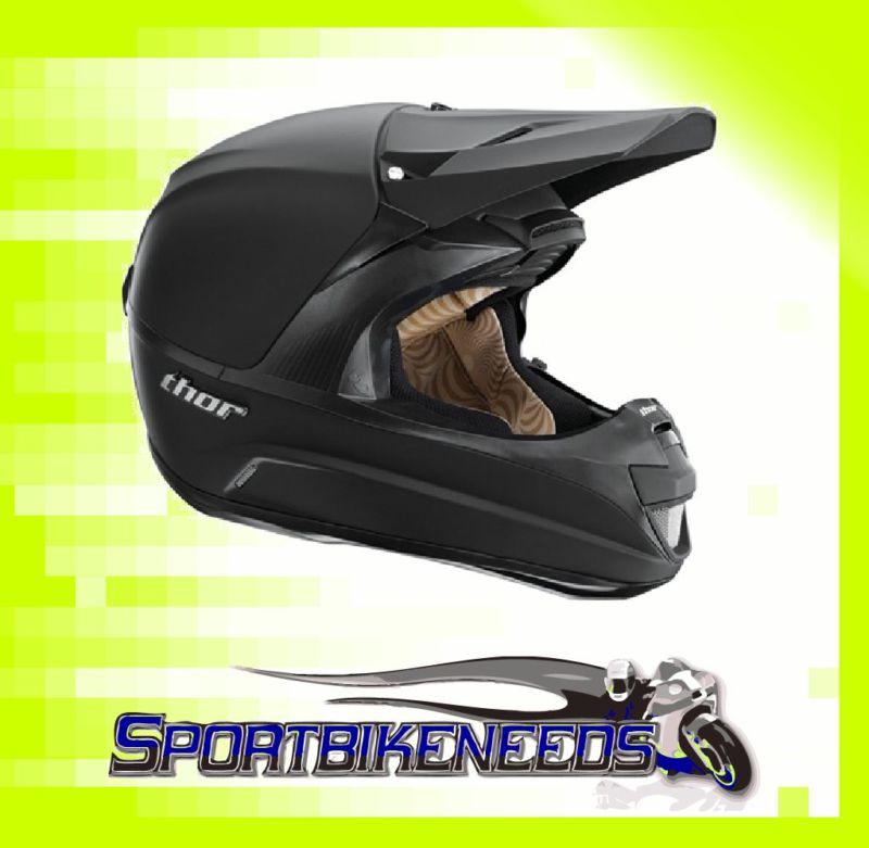 Thor force helmet off road matte black gloss small s sm