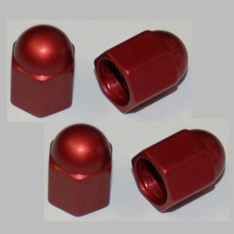 Red anodized acorn valve cap 0641734x4