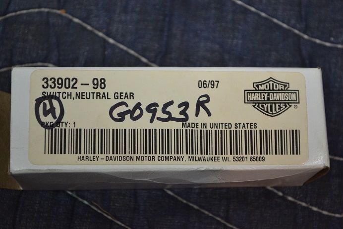 G0953r oem neutral gear switch harley 33902-98 softail dyna touring 99-00