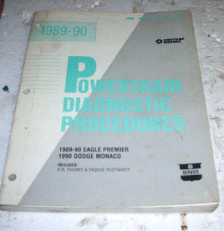 1989  1990 eagle and dodge monaco powertrain diagnostic manual 250 plus pages