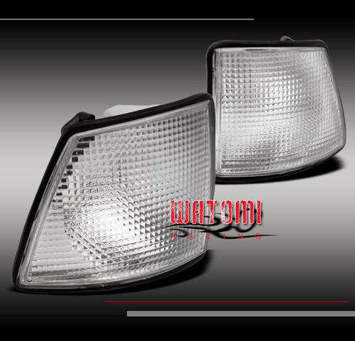 86-94 bmw e32 735i 740i 750il corner lights bumper signal chrome left+right pair