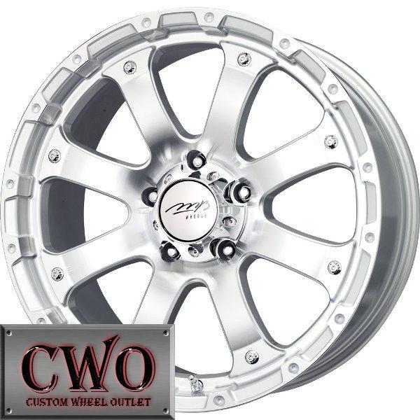 18 silver torque wheels rims 6x139.7 6 lug titan tundra gmc chevy 1500 sierra