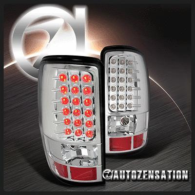 00-06 suburban tahoe yukon denali chrome led rear tail brake lights