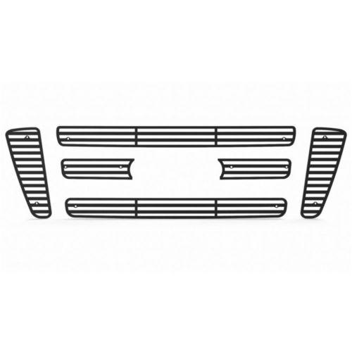 Ford f150 04-08 bar-style horizontal billet black powdercoat truck grill add-on