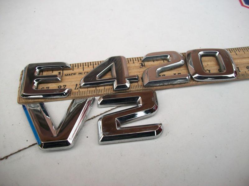 97 mercedes-benz e420 v2 chrome emblem logo nameplate badge decal symbol sign