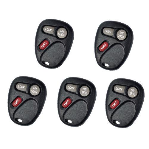 5pcs new remote smart keyless case fit for cadillac chevrolet gmc 3buttons+pad