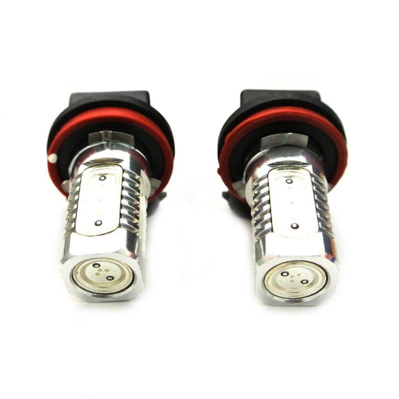 2 x h9 7.5w white high power auto led headlight fog light driving light bulbs