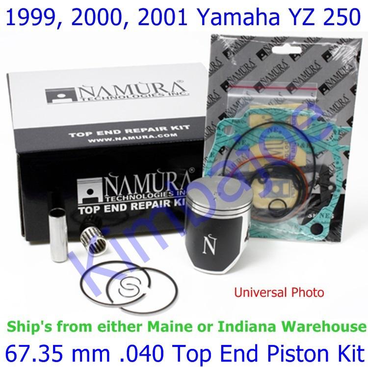 1999 2000 2001 yamaha yz 250 namura 67.35 mm .040 top end piston kit