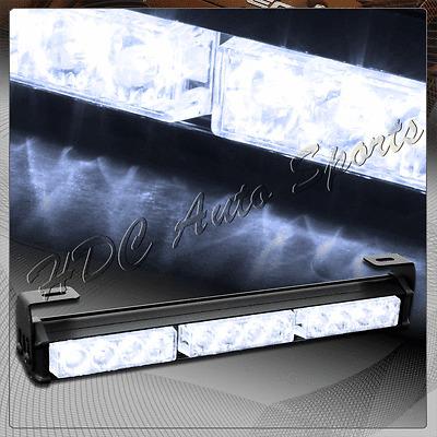 14" white led traffic advisor advising emergency strobe scanner light bar