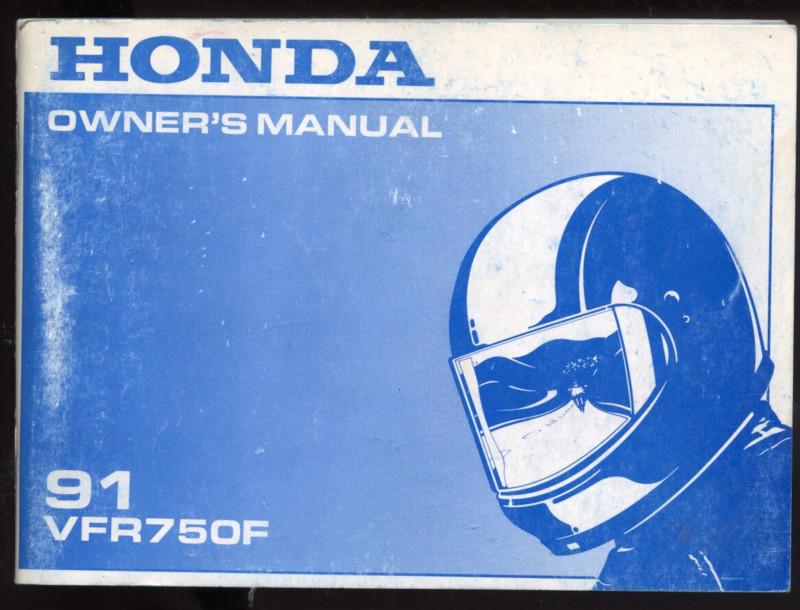 1991 honda vfr750f owner's manual