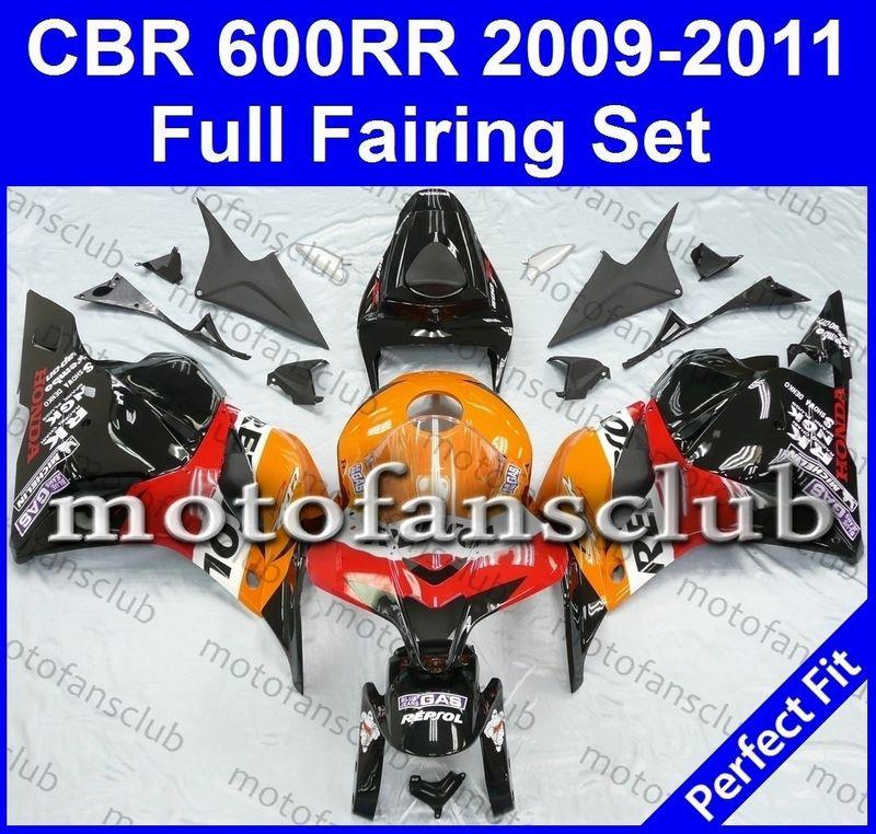 Fit honda cbr600rr 09 10 11 cbr 600 rr 2009 2010 2011 fairing kit #07 c