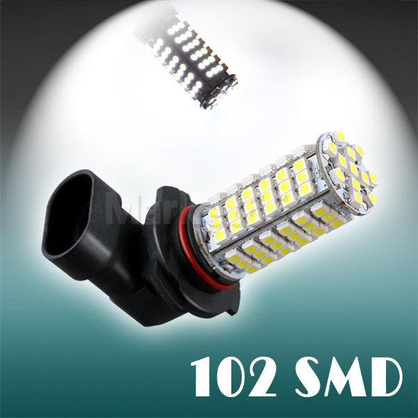 9005 hb3 102 smd pure white fog day running car led head light bulb lamp