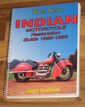 1932-1953 indian motorcycle restoration manual book scout chief four hatfield