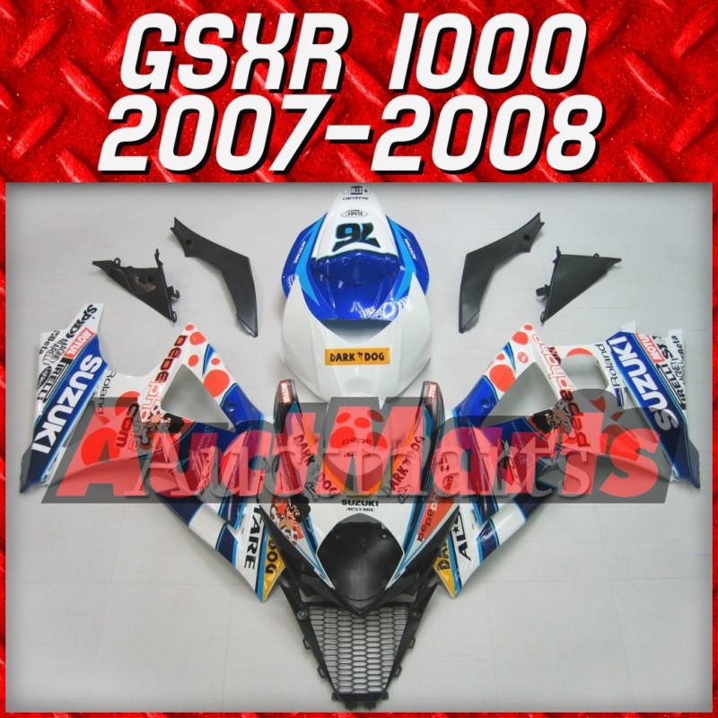 Fit suzuki 07 08 gsxr 1000 gsx-r 2007 2008 fairing bodywork plastics k7 c10 i9