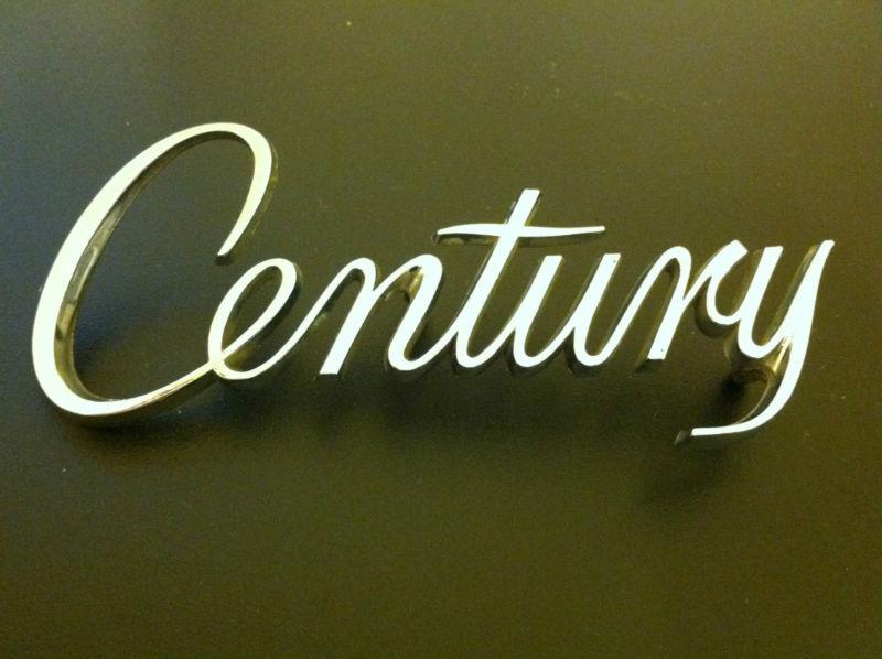 1975 74 76 buick century vintage script emblem (original)