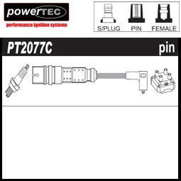 1x powertec ht ignition lead sets copper core pt2077c