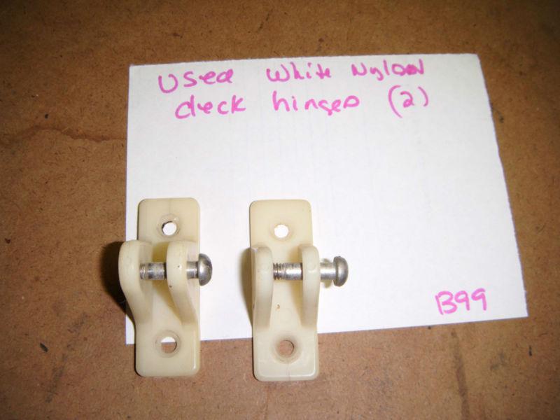 Used white nylon deck hinges (really off white)