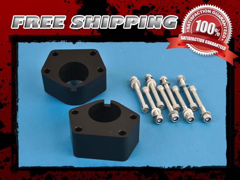 Black aluminum block lift kit front 3" coil spacer 4wd 4x4 ifs