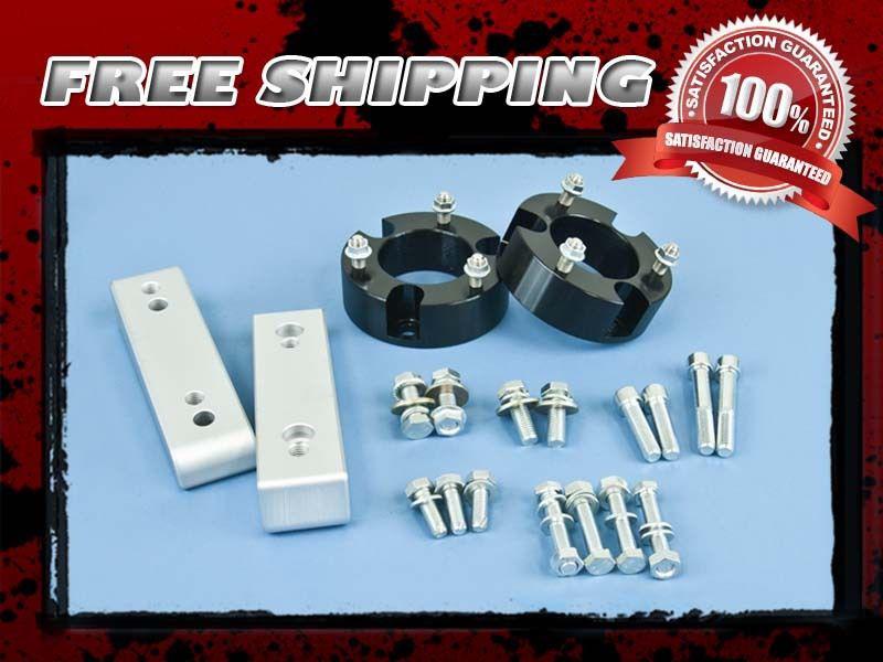 Black aluminum coil spacer block lift kit front 3" differential drop 4x4 4wd