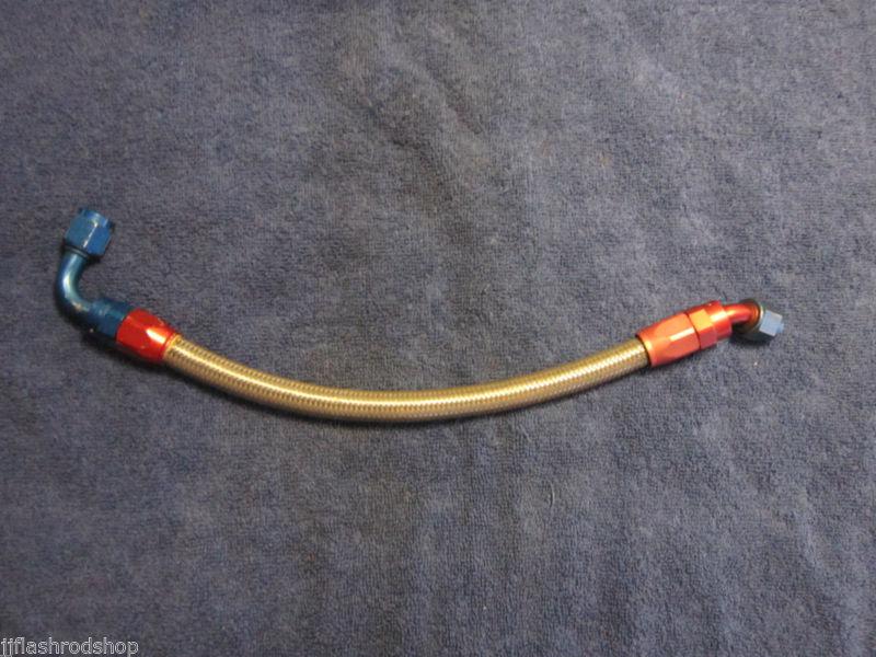 14 inch -6 an braided steel fuel / oil hose, nice