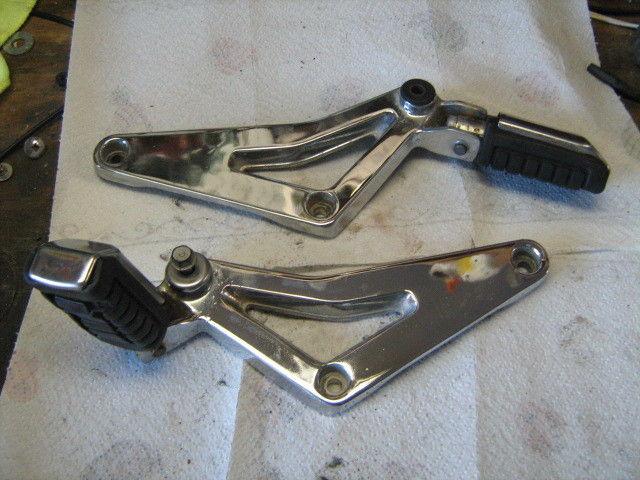  v 65 magna , passenger peg brackets chrome plated