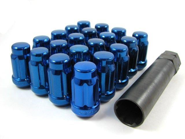 Lug nuts spline tuner 12x1.50 20 pc toyota honda blue