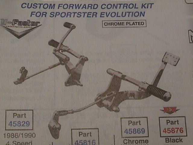  new!!! custom forward control kit fits 5 speed sportsters 1991-2003