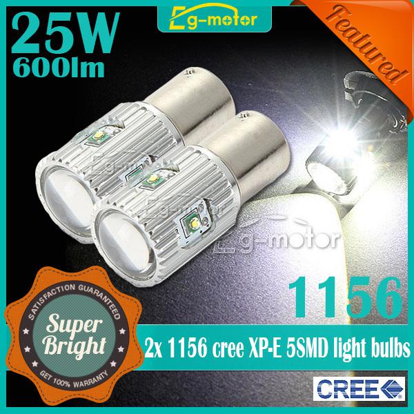 1156 ba15s 25w 600lm cree led drl fog driving parking light lamp bulb white x2