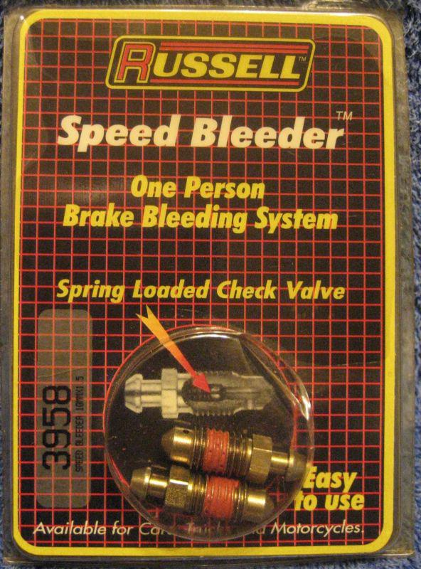 Russell speed bleeder set 3958, 10 mm x 1.5, fits various gm 70's to 90's, new