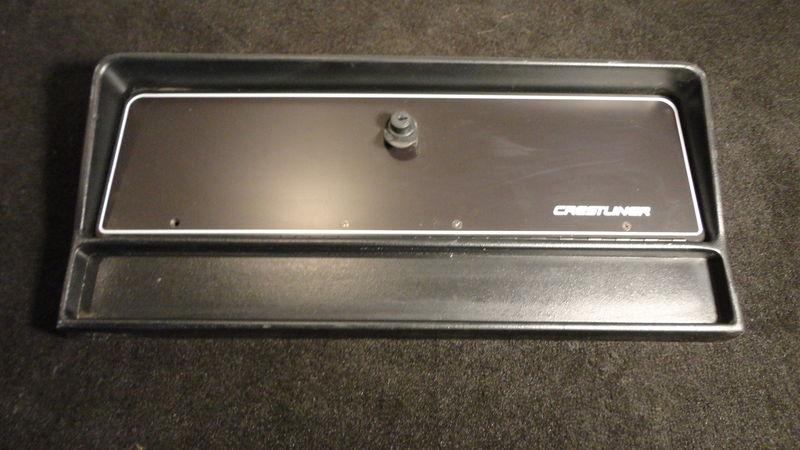 New black  crestliner hard plastic glove box door with keys - 22.5"x10.25"x2.5"