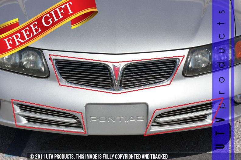 2002 - 2005 pontiac bonneville se 6pc combo chrome billet grille kit se 02 03 04