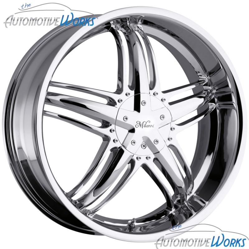 1 - 18x7.5 milanni force 5x100 5x114.3 5x4.5 +38mm chrome wheel rim inch 18"