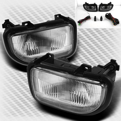 91-95 toyota mr-2 mr2 clear bumper fog lights lamps+bulbs+switch+wires set pair