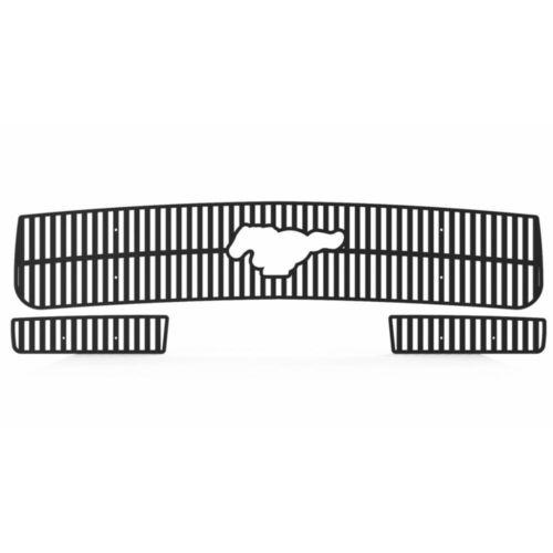 Ford mustang 05-09 vertical billet black powdercoat grill insert trim cover