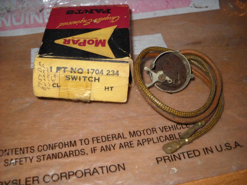Nos mopar 1957 plymouth dodge back up lamp swt power flite