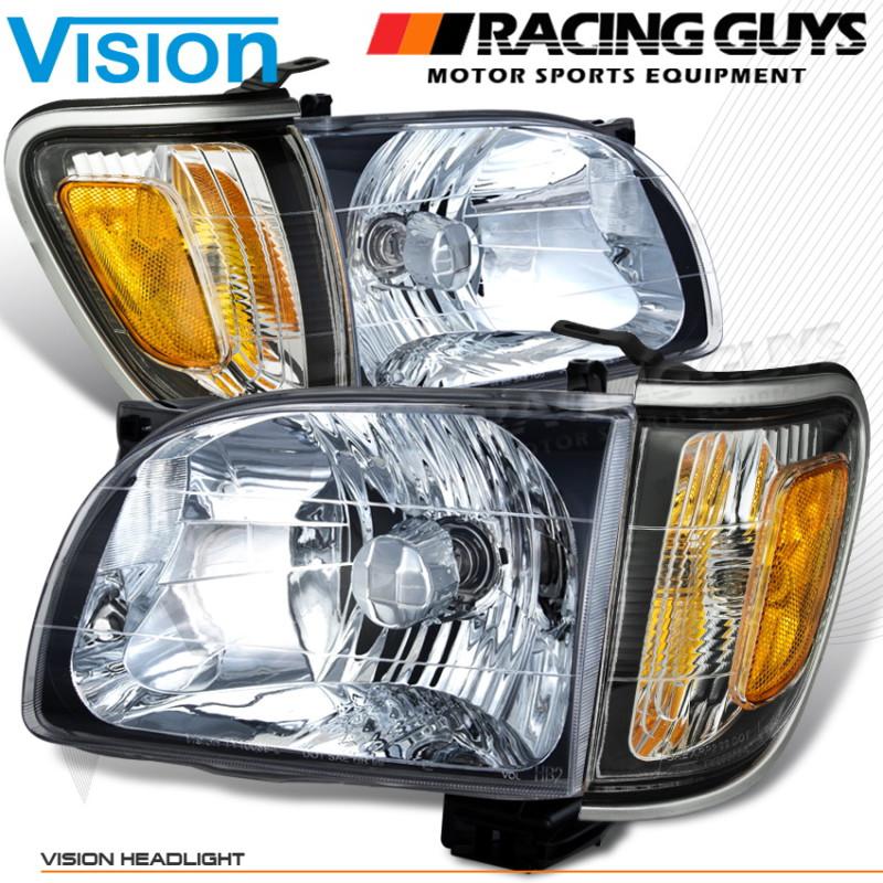 Headlights+coner signal lamps combo set pair left+right pickup truck chrome l+r