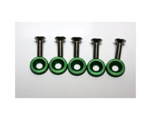 Password:jdm [5 pair] dress-up washers 6mx20 bolts w/ 10mm hole [green] civic