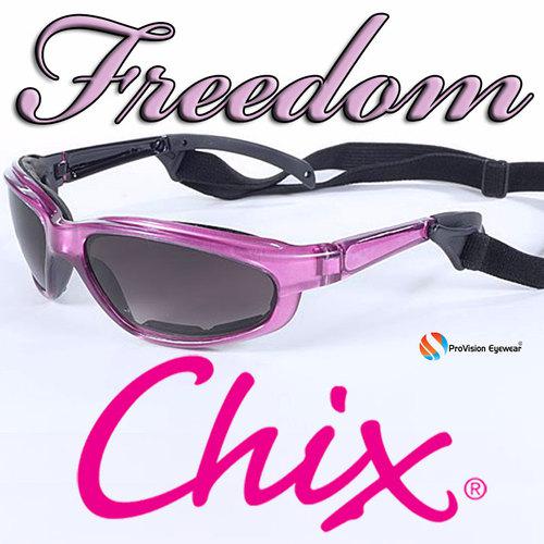 Womens purple foam padded motorcycle riding glasses sunglasses w/smoke lenses