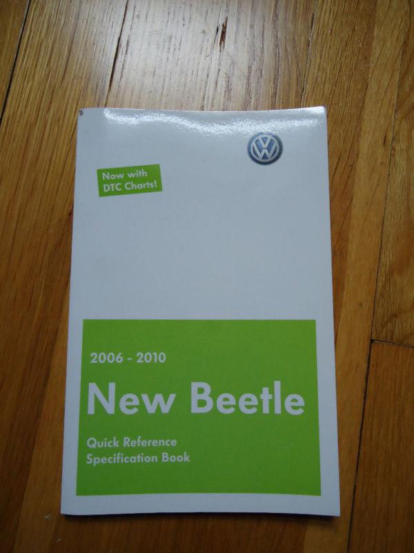 Vw beetle 2006-2010 reference & specification manual