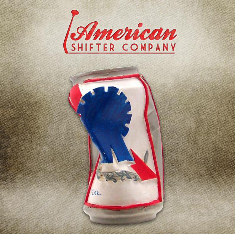 American shifter crushed beer can custom shift knob ascsn00015