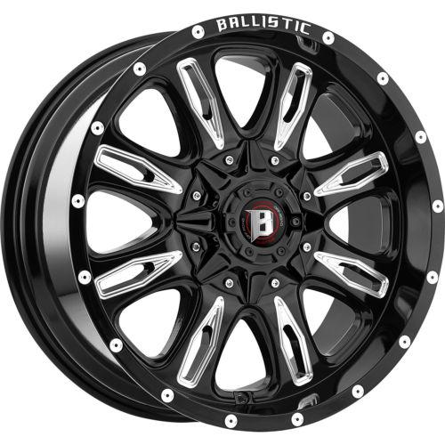 20x9 black wheel ballistic scythe (953) 6x5.5