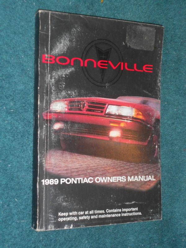 1989 pontiac bonneville owners manual original guide book!