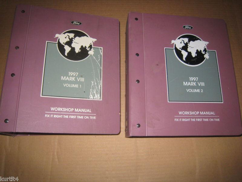 1997 lincoln mark viii shop service repair dealer manual nice set